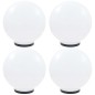 Candeeiros esféricos LED 4 pcs 40 cm PMMA