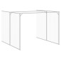 Casota cães c/ parque 214x457x181 cm aço galvaniz. cinza-claro