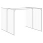 Casota cães c/ parque 214x1273x181 cm aço galvaniz. cinza-claro