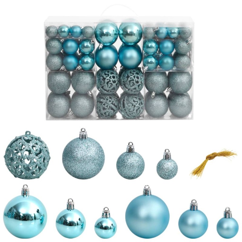 Enfeites de Natal 100 pcs 3 / 4 / 6 cm turquesa-Enfeites do Feriados-Home Retail