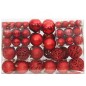 111 pcs conjunto de enfeites de Natal poliestireno vermelho