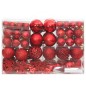 111 pcs conjunto de enfeites de Natal poliestireno vermelho