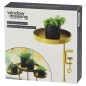 Esschert Design Tabuleiro p/ plantas redondo com braçadeira M dourado