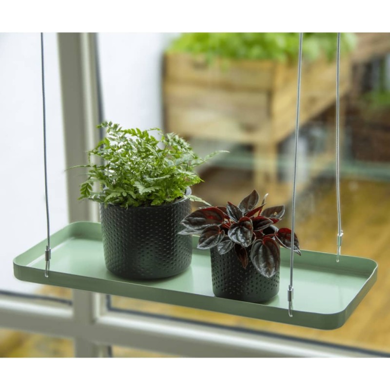 Esschert Design Tabuleiro para plantas suspenso retangular S verde-Travessas decorativas-Home Retail