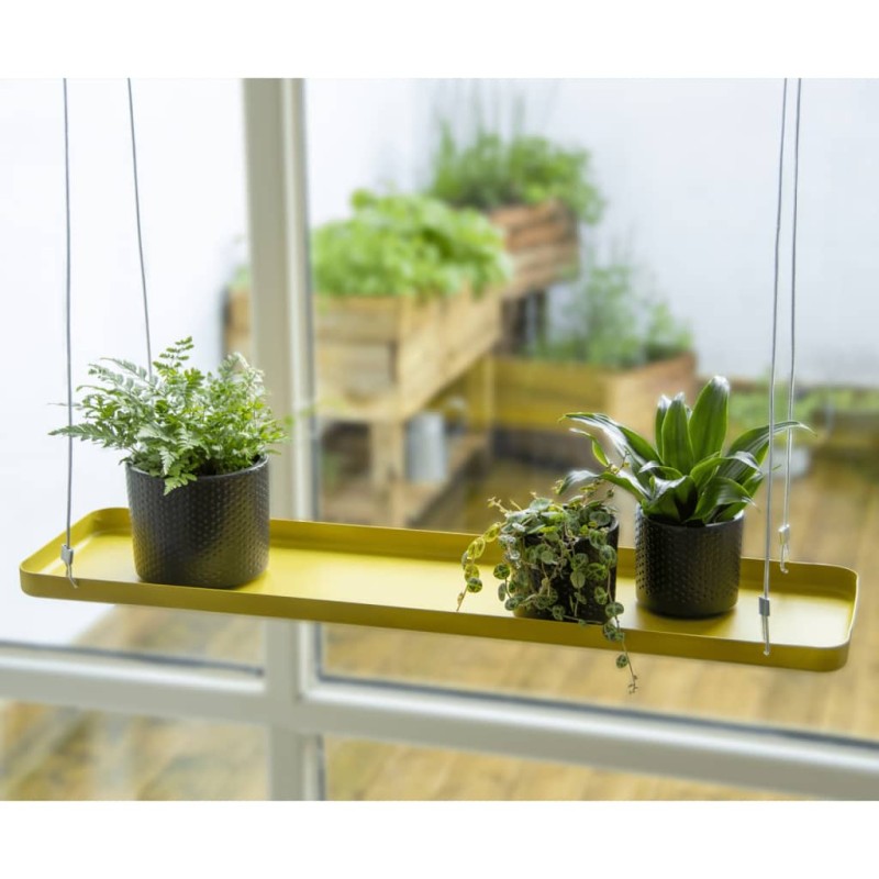 Esschert Design Tabuleiro para plantas suspenso retangular L dourado-Travessas decorativas-Home Retail