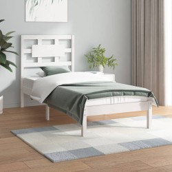 Estrutura de cama 100x200 cm pinho maciço branco