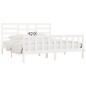 Estrutura de cama super king pinho maciço 180x200 cm branco