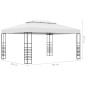 Gazebo com cordões de luzes LED 4x3x2,7 m branco