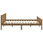 Estrutura cama pequena de casal 120x190 cm madeira castanho-mel