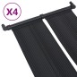 Painéis aquecedores solares de piscina 4 pcs 80x310 cm