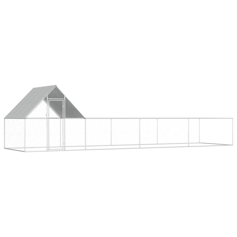 Galinheiro 8x2x2 m aço galvanizado-Casotas e gaiolas para animais pequenos-Home Retail