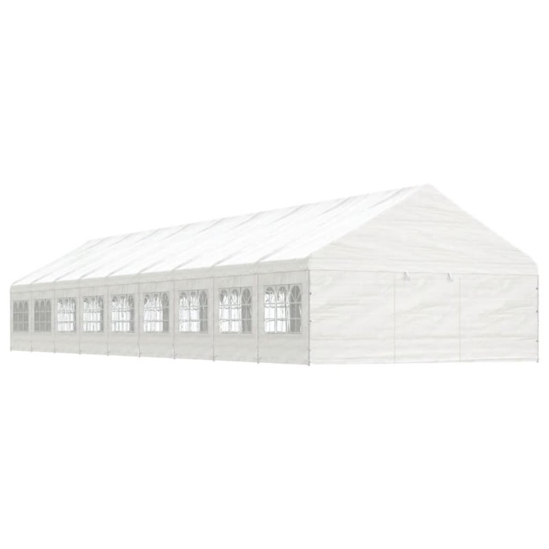 Gazebo com telhado 20,07x5,88x3,75 m polietileno branco-Toldos e gazebos-Home Retail