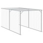 Galinheiro com anexo 117x609x123 cm aço galvanizado cinza-claro