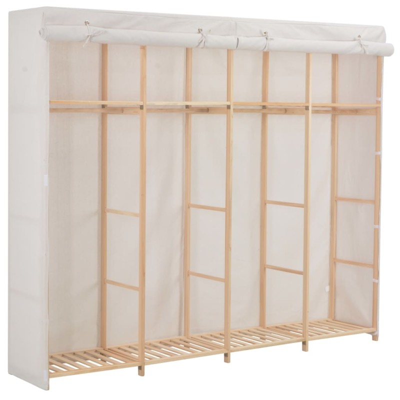 Roupeiro 200x40x170 cm tecido branco-Guarda-roupas-Home Retail