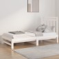 Estrutura sofá-cama de puxar 2x(90x190) cm pinho maciço branco