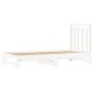 Estrutura sofá-cama de puxar 2x(90x190) cm pinho maciço branco