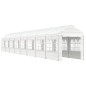 Gazebo com telhado 17,84x2,28x2,69 m polietileno branco