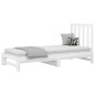 Sofá-cama de puxar 2x(90x200) cm pinho maciço branco