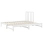 Sofá-cama de puxar 2x(90x200) cm pinho maciço branco