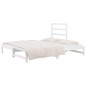 Estrutura sofá-cama de puxar 2x(90x190) cm pinho maciço branco