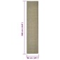 Tapete de sisal p/ poste arranhador 66x300 cm cinza-acastanhado