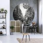 WallArt Papel de parede circular "Hong Kong the Old Days" 142,5 cm