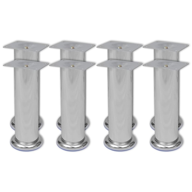 Pés para sofá redondos 8 pcs 180 mm cromado-Suportes para cadeiras e sofás-Home Retail