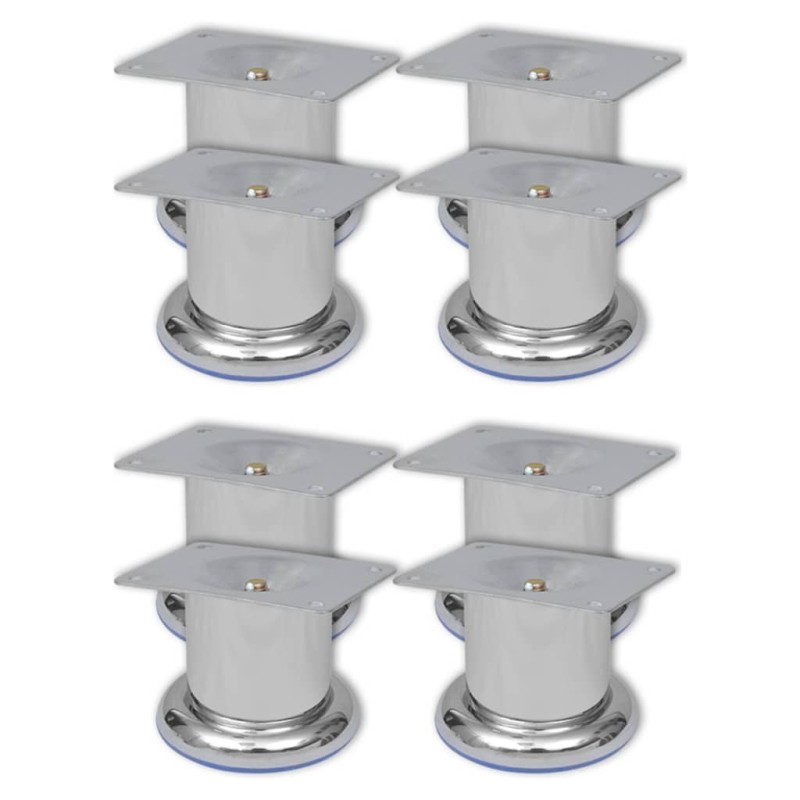 Pés para sofá redondos 8 pcs 60 mm cromado-Suportes para cadeiras e sofás-Home Retail