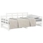 Estrutura sofá-cama de puxar 2x(80x200) cm pinho maciço branco