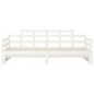 Estrutura sofá-cama de puxar 2x(80x200) cm pinho maciço branco