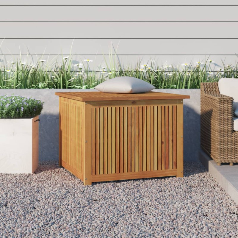 Caixa de arrumação para jardim 75x75x58 cm acácia maciça-Baús para armazenamento exterior-Home Retail