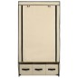 Roupeiro 87x49x159 cm tecido cor creme