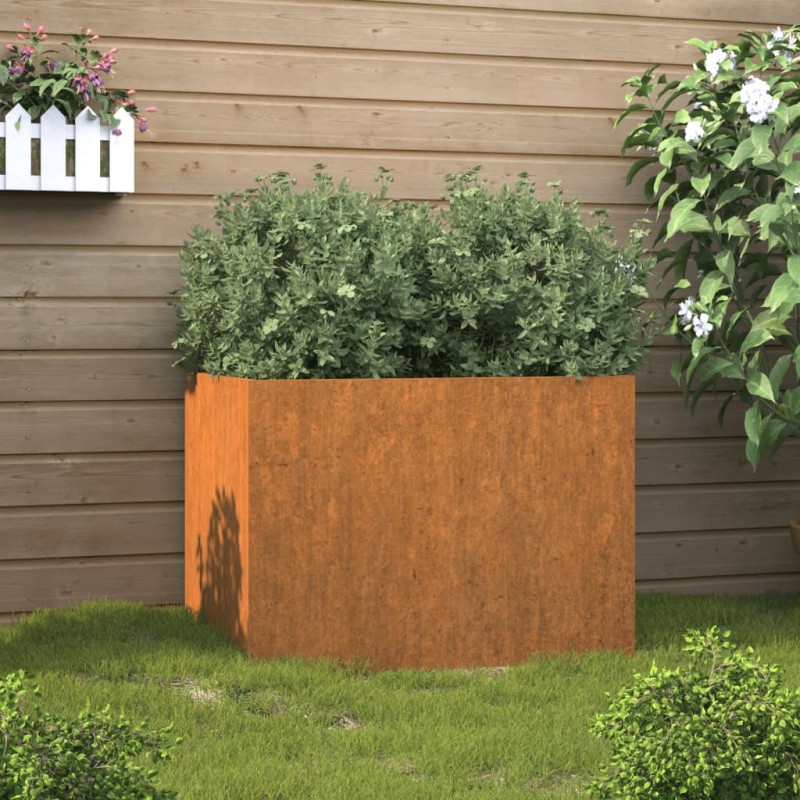 Vaso/floreira 62x47x46 cm aço corten-Vasos e floreiras-Home Retail