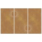 Decoração p/ muro de jardim 3pcs 105x55cm aço corten design sol