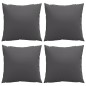 Almofadas decorativas 4 pcs 40x40 cm tecido antracite