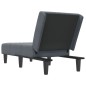 Chaise longue veludo cinzento-escuro