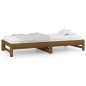 Estrutura sofá-cama de puxar 2x(90x200) cm pinho castanho-mel