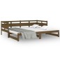 Sofá-cama puxar pinho maciço castanho mel 2x(80x200) cm