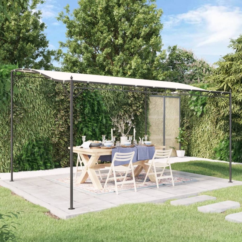 Toldo 4x3 m 180 g/m² tecido e aço cor creme-Toldos e gazebos-Home Retail