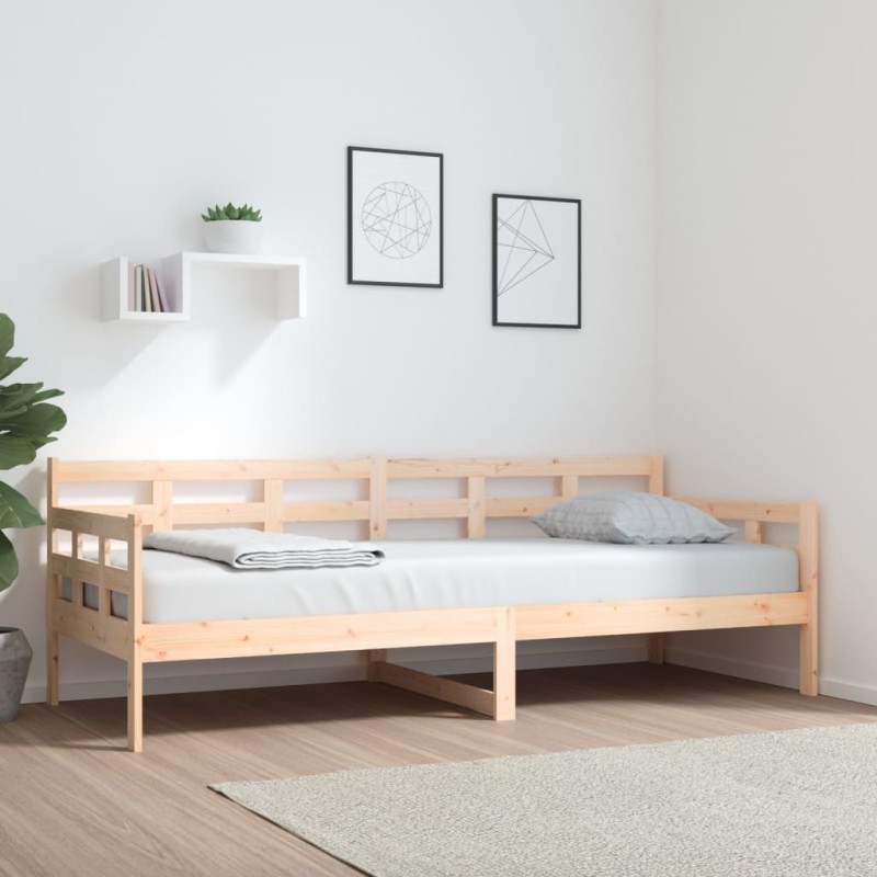 Sofá-cama 80x200 cm madeira de pinho maciça-Camas e estruturas de camas-Home Retail