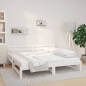 Estrutura sofá-cama de puxar 2x(90x190) cm pinho maciço branco