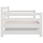 Estrutura sofá-cama de puxar 2x(90x190) cm pinho maciço branco