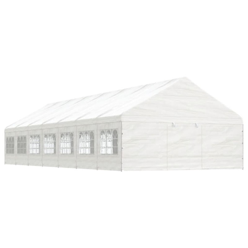 Gazebo com telhado 15,61x5,88x3,75 m polietileno branco-Toldos e gazebos-Home Retail