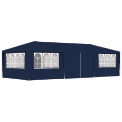 Tenda festas profissional c/ paredes laterais 4x9m 90g/m² azul