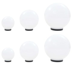 6 pcs conjunto de candeeiros esféricos LED 20/30/40 cm PMMA