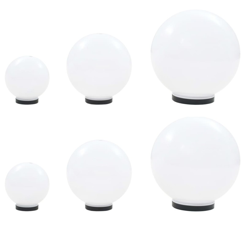 6 pcs conjunto de candeeiros esféricos LED 20/30/40 cm PMMA-Iluminação de exterior-Home Retail