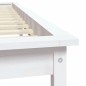 Estrutura de cama 120x200 cm pinho maciço branco