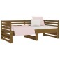 Sofá-cama puxar 2x(80x200) cm pinho maciço castanho mel