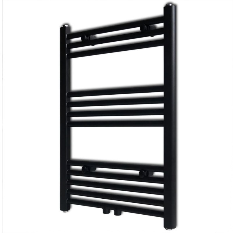 Aquecedor toalhas casa de banho liso 500 x 764 mm preto-Radiadores para aquecimento-Home Retail