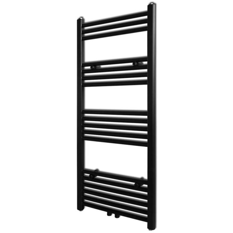 Aquecedor toalhas casa de banho liso 500 x 1160 mm preto-Radiadores para aquecimento-Home Retail